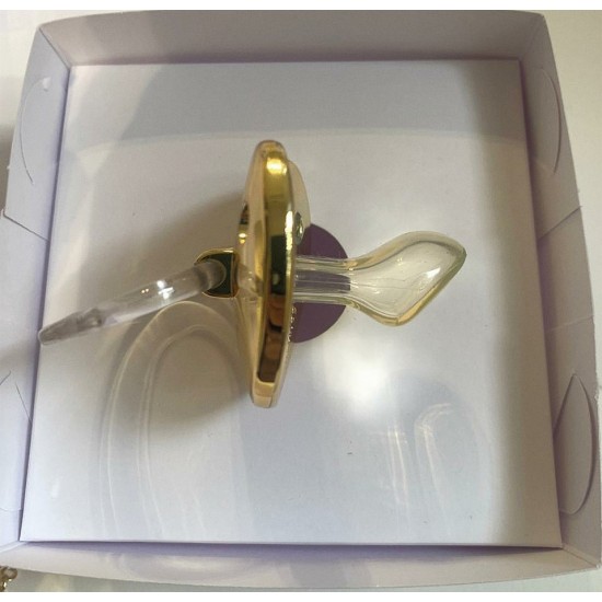 Chupeta Swarovski Rosa c/ Prendedor 