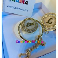 Chupeta Nome Branca c/ Prendedor 